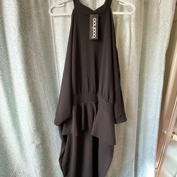 NWT Boohoo Peplum Dress Black Size 20 - Picture 6 of 6